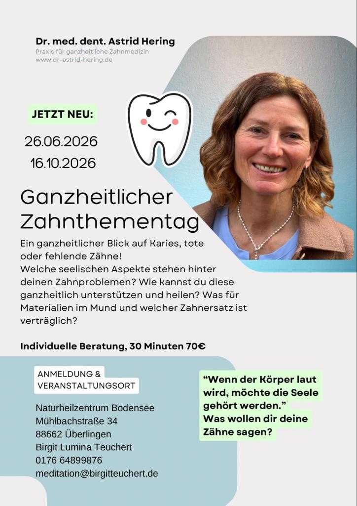 Ganzheitlicher Zahnthementag im Naturheilzentrum Bodensee